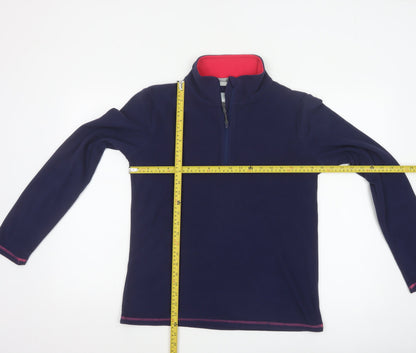 Peter Storm Women's Navy 1/2 Zip Fleece Pullover Size 12 Outdoor Warm Lined