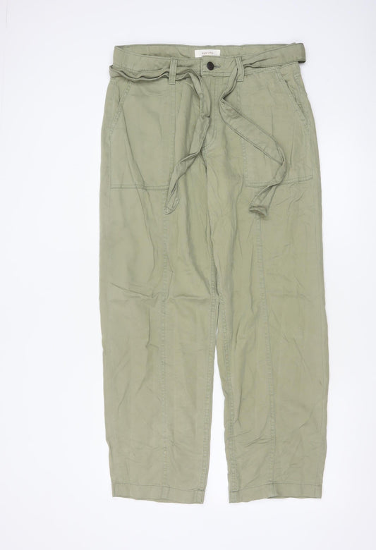 Marks and Spencer Per Una Women’s Green Cargo Belted Trousers Size 14
