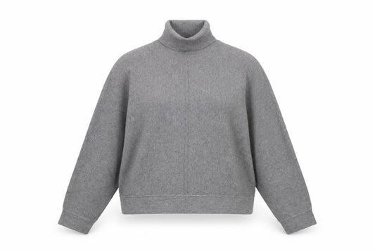 Zara Women Grey Roll Neck Knit Pullover Jumper Size 14