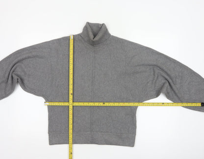ZARA Women Grey Roll Neck Knit Pullover Jumper Size 14