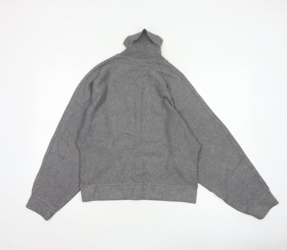 ZARA Women Grey Roll Neck Knit Pullover Jumper Size 14
