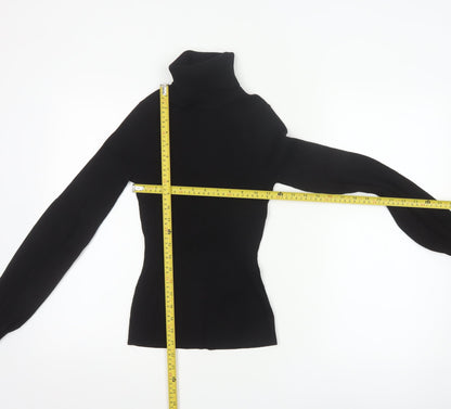 Karen Millen Women's Black Roll Neck Long Sleeve Slim Knit Jumper XS