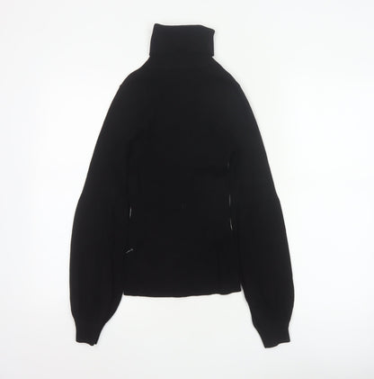 Karen Millen Women's Black Roll Neck Long Sleeve Slim Knit Jumper XS