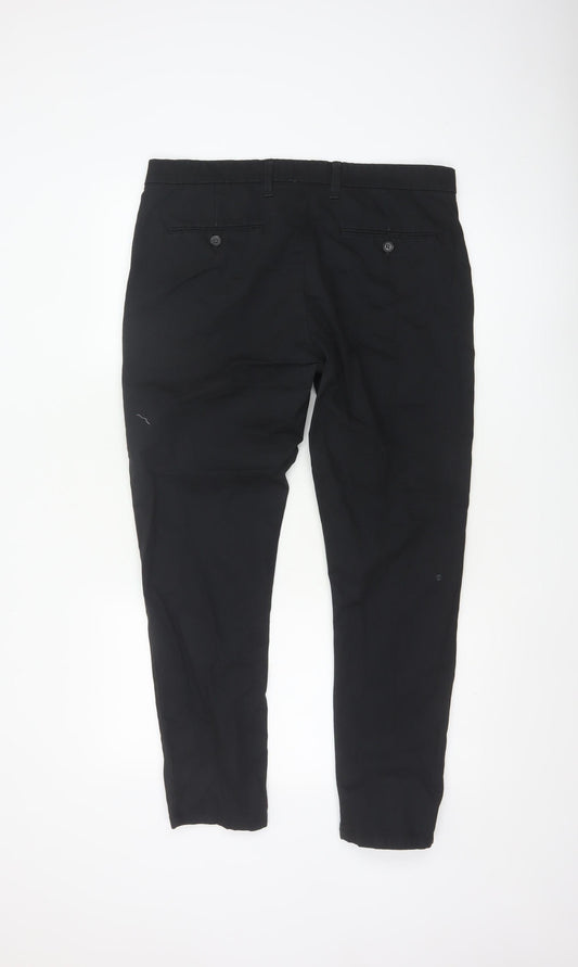Marks and Spencer Men's Black Skinny Fit Chino Trousers 34W 29L