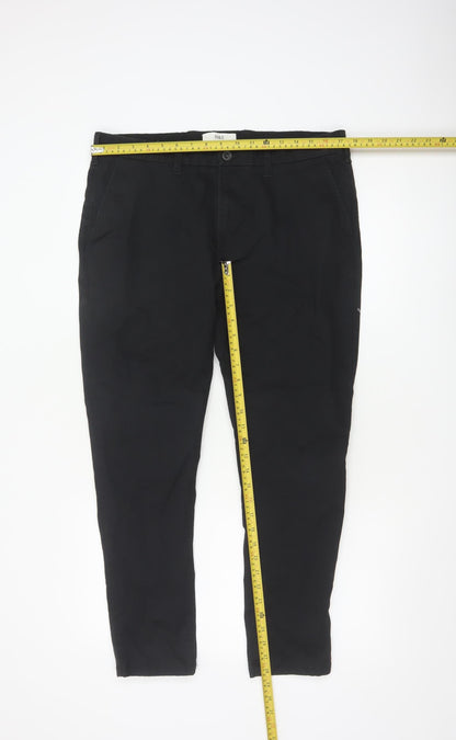 Marks and Spencer Men's Black Skinny Fit Chino Trousers 34W 29L