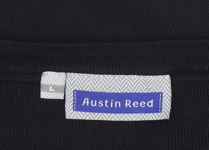 Austin Reed Women's Black V-Neck Beaded Trim Jumper Size L