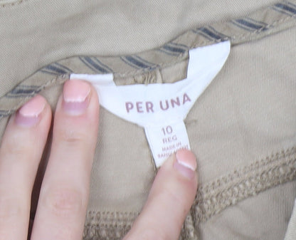 Marks and Spencer Per Una Women's Beige Size 10 Chino Trousers