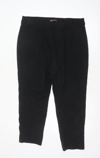 Marks and Spencer Women Black Size 18 Regular Fit Stretch Leggings