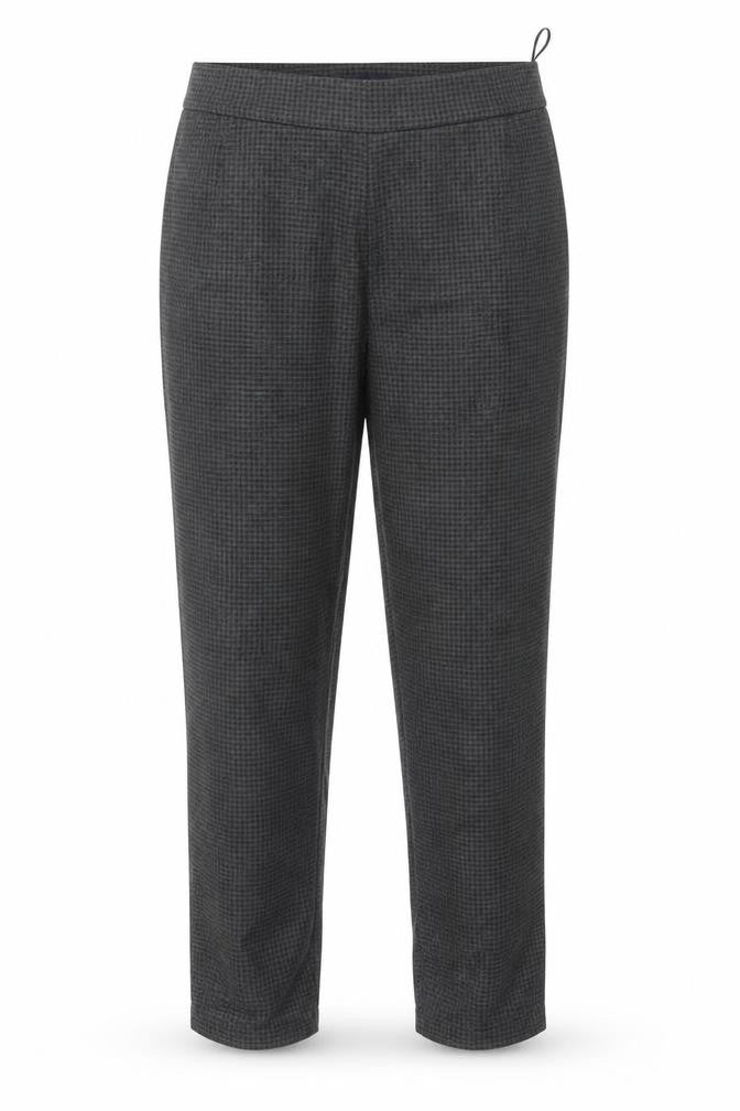Marks and Spencer Women Grey Houndstooth Regular Trousers Size 12