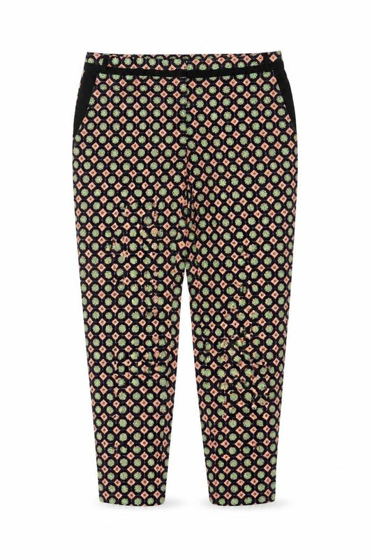 River Island Womens Multicoloured Geometric Slim Tapered Trousers Size 12