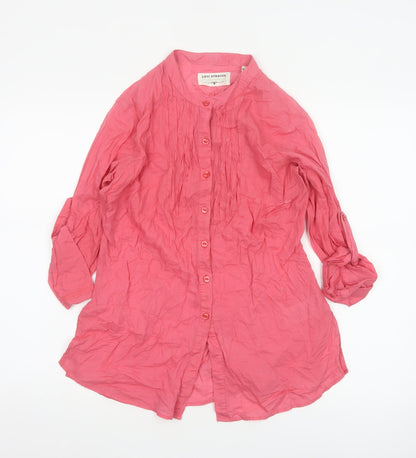 Levi Strauss Women’s Pink 3/4 Sleeve Cotton Tunic Shirt M