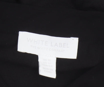 The White Company Women's Black Size 16 Long Sleeve Shirt Dress