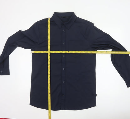 Rohan Men's Blue Regular Fit Long Sleeve Button-Up Shirt M
