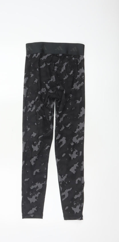 Adidas Women's Black Camouflage Techfit XS Compression Leggings