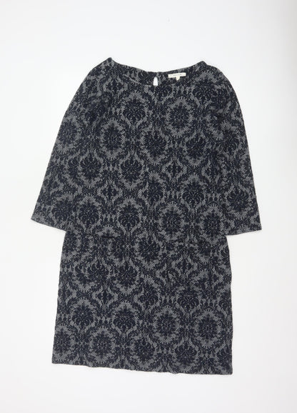 White Stuff Women's Blue Shift Knit Dress Size 14