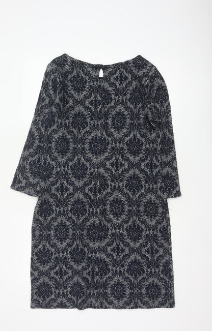 White Stuff Women's Blue Shift Knit Dress Size 14
