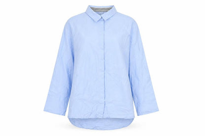 Saint Tropez Women Blue Cotton Shirt Medium Casual Smart Blouse