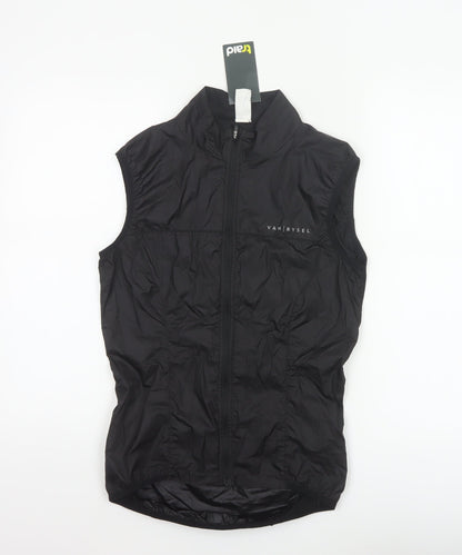 Van Rysel Black Sleeveless Lightweight Waistcoat Women’s S Reflective Cycling Vest