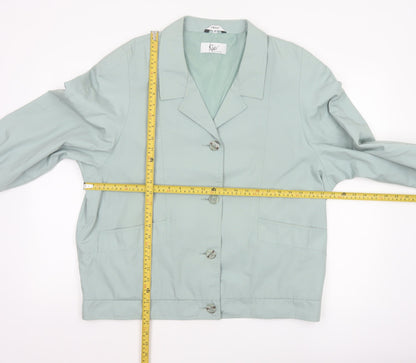 Klass Women’s Green Size 18 Button Basic Jacket