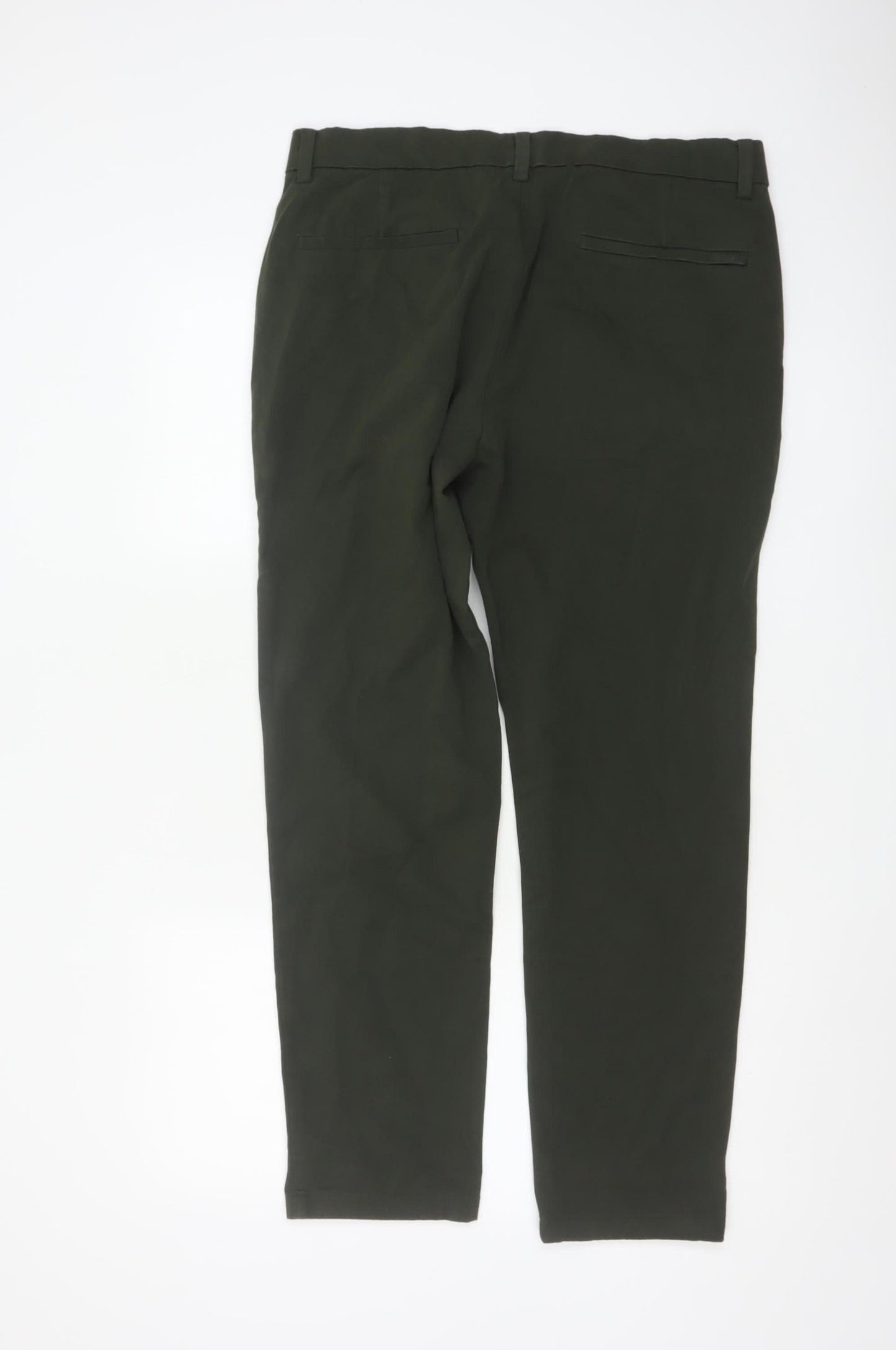 Marks and Spencer Men's Green Slim Fit Chino Trousers 34x29