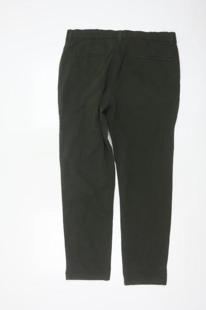 Marks and Spencer Men's Green Slim Fit Chino Trousers 34x29