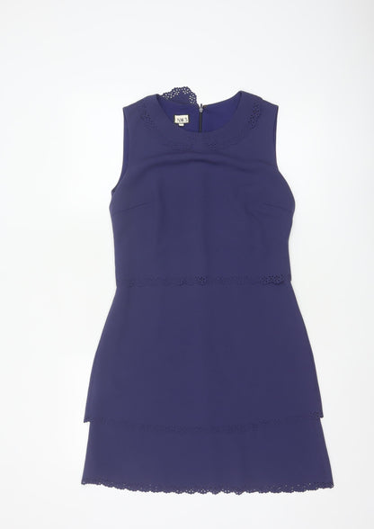 NW3 Women's Blue Sleeveless Short Shift Dress Size 8