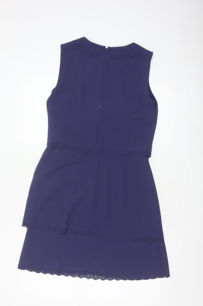 NW3 Women's Blue Sleeveless Short Shift Dress Size 8