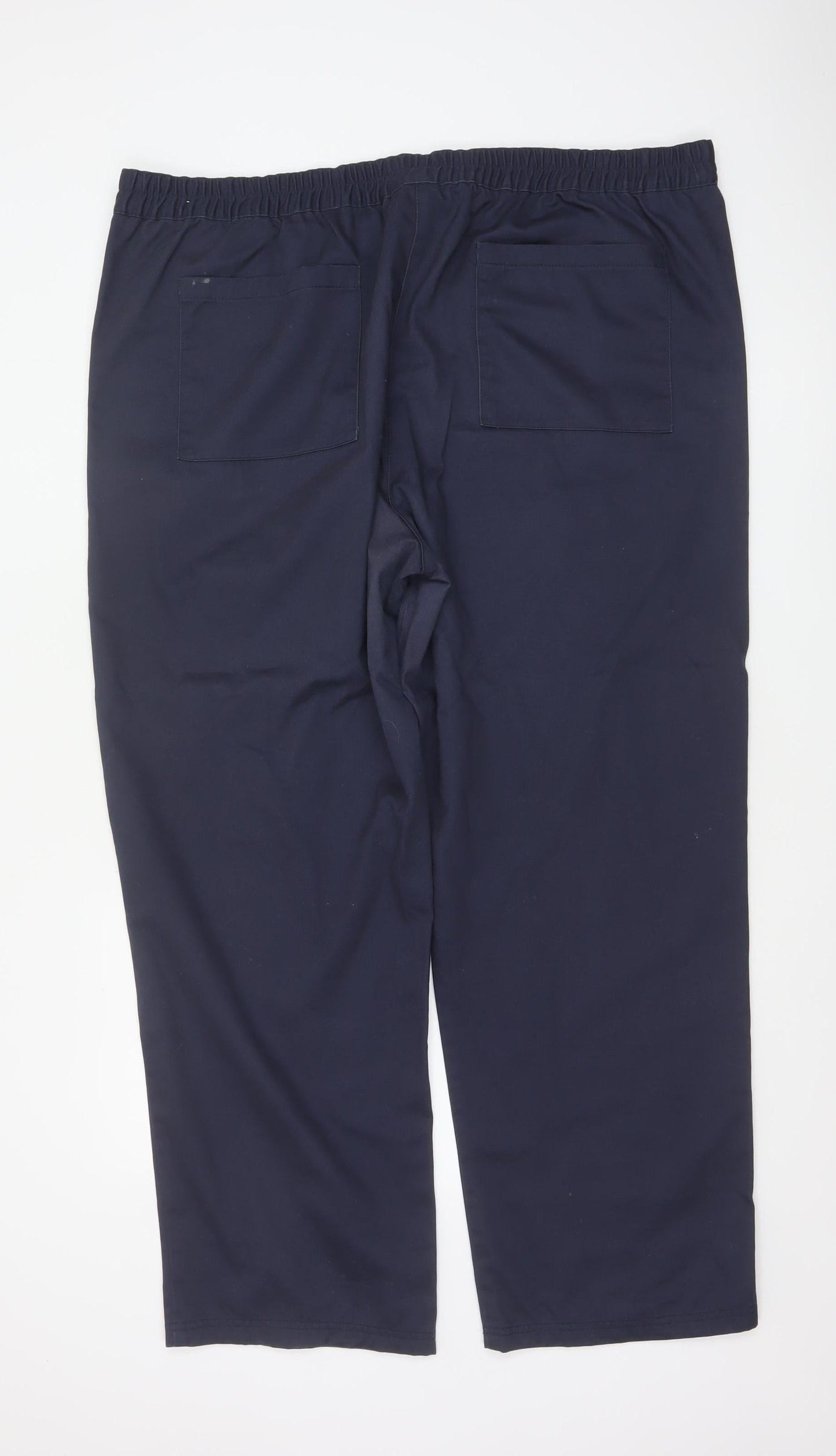 Cotton Traders Women's Blue Chino Trousers Size 22 Drawstring Waist
