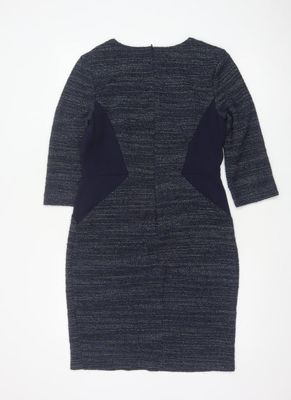 Phase Eight Women's Blue Knee Length Bodycon Dress Size 12