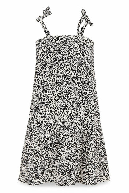 New Look Women’s Black Animal Print Strappy Slip Dress Size 10