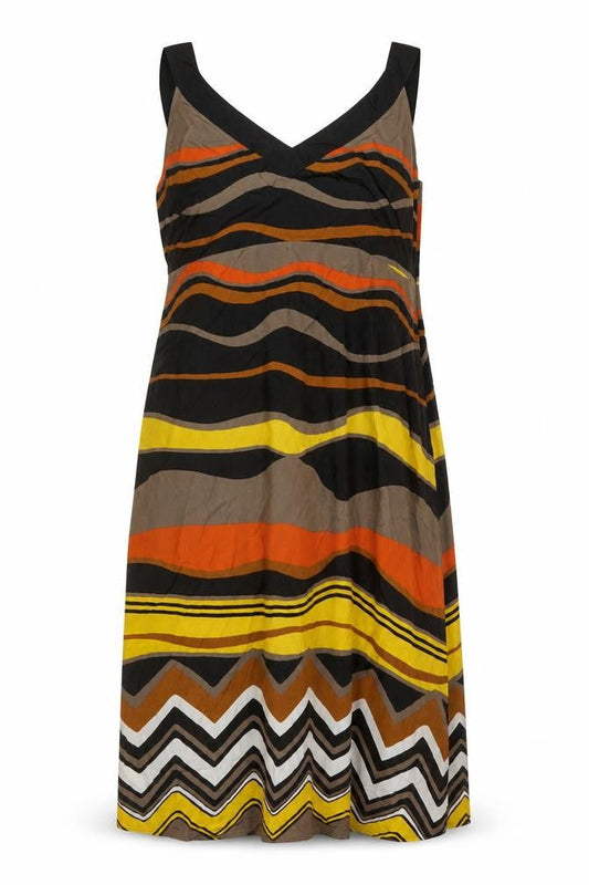 Windsmoor Womens Multicoloured Size 18 V-Neck Sleeveless Midi Dress