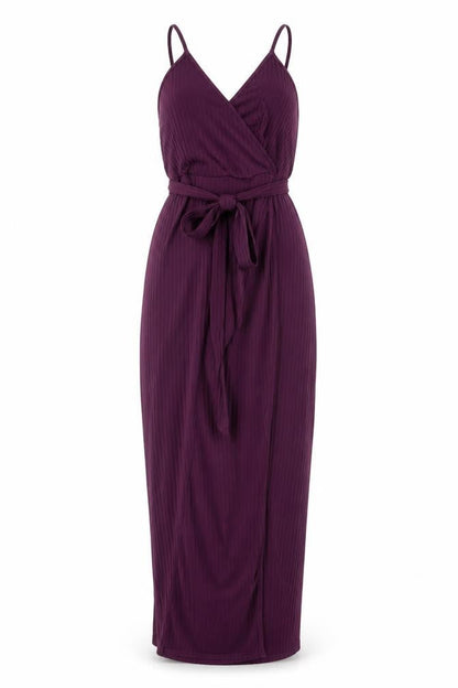 PRETTYLITTLETHING Women's Purple Wrap Maxi Dress Size 10