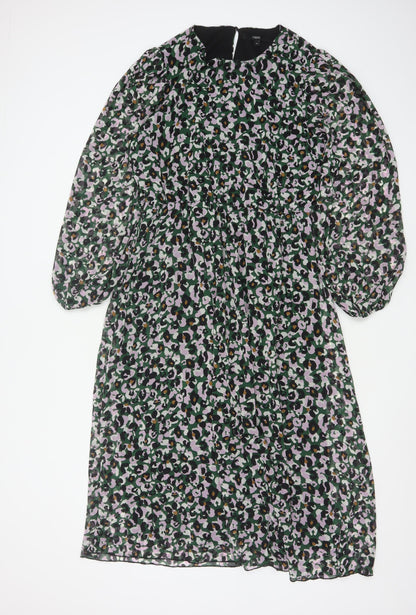 Next Women’s Multicoloured Animal Print Midi A-Line Dress Size 14