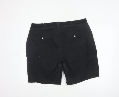 Lee Mens Black Cargo Shorts M Relaxed Fit Cotton Stretch