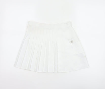 Urban Outfitters Women's White Pleated Short Skirt Size S