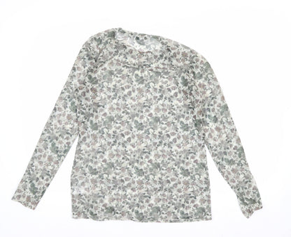 Next Women’s Multicoloured Floral Long Sleeve Mesh Blouse Size 12
