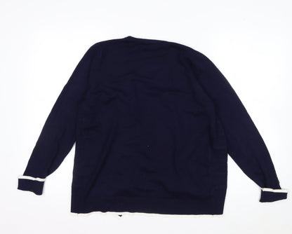 Bonmarché Women's Navy Long Sleeve Open Front Cardigan Size 12