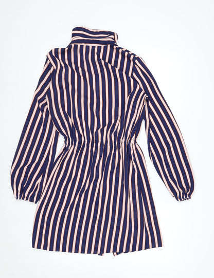 Miss Selfridge Women’s Multicoloured Striped Shirt Dress Size 8