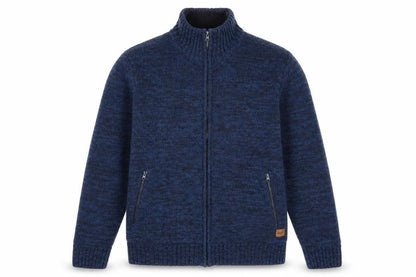 Blend Men's Blue Full Zip Heavy Knit Jumper XL