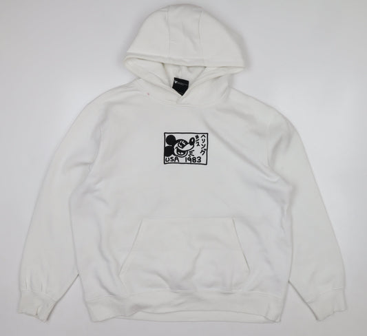 Disney x Keith Haring White Hoodie XL Women’s Pullover Sweatshirt