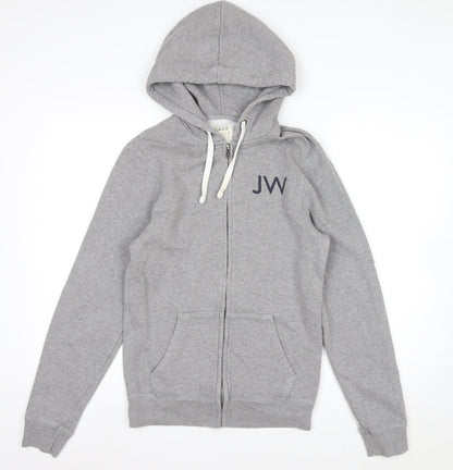 Jack Wills Men’s Grey Full Zip Hoodie XS Logo Fleece Sweatshirt