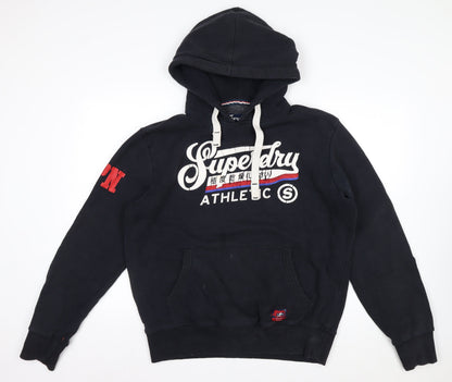 Superdry Men's Black Athletic Pullover Hoodie Size L