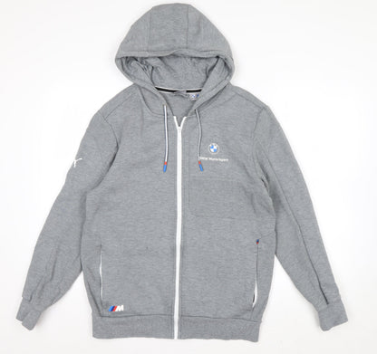 Puma BMW Motorsport Grey Full Zip Hoodie Men’s M Regular Fit