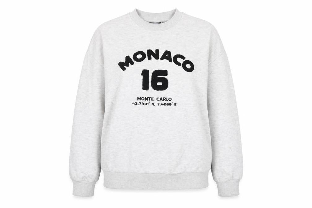 ASOS Design Women Grey Monaco 16 Pullover Sweatshirt Size S UK 8-10