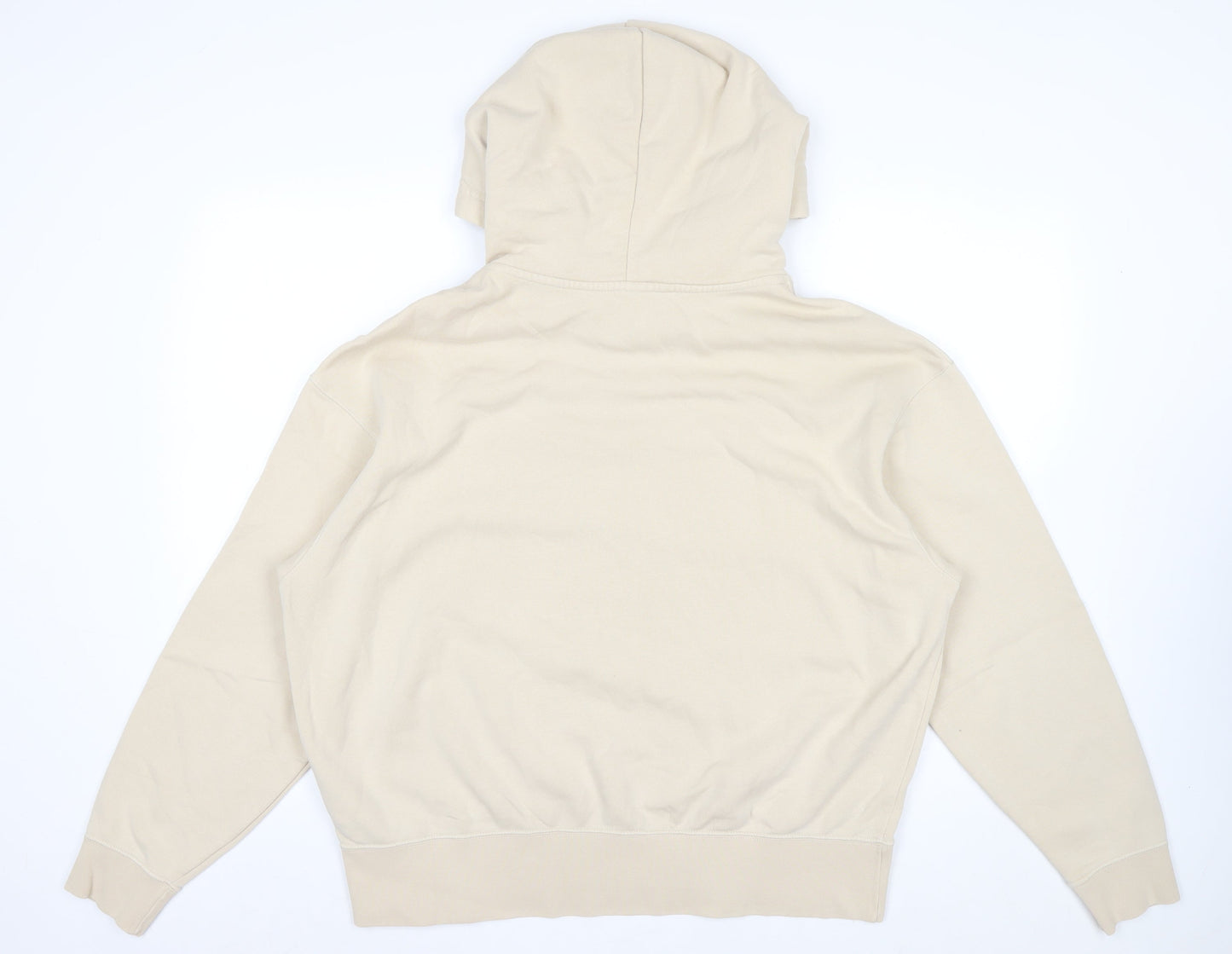 Nike Men’s Beige Pullover Hoodie M Fleece Regular Fit