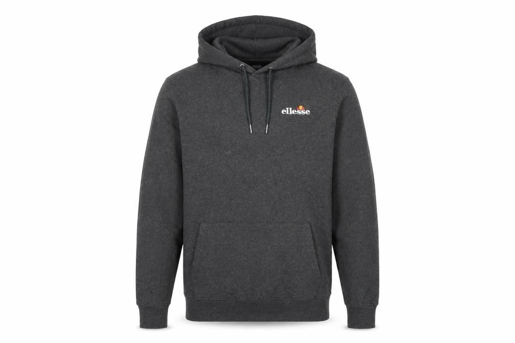 Ellesse Men's Grey Pullover Hoodie L Regular Fit Fleece Sweatshirt
