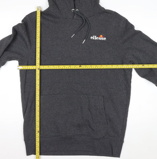Ellesse Men's Grey Pullover Hoodie L Regular Fit Fleece Sweatshirt