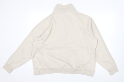 Marks and Spencer Womens Beige 1/2 Zip Pullover Sweatshirt Size 20
