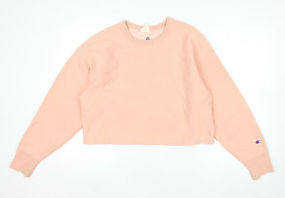 Champion Women's Pink Reverse Weave Sweatshirt Medium Crew Neck