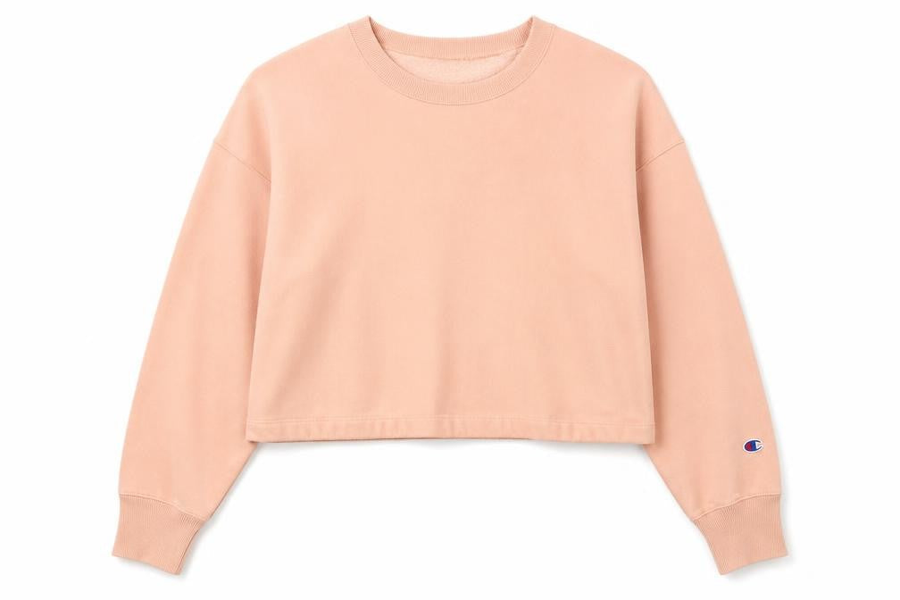 Champion Women's Pink Reverse Weave Sweatshirt Medium Crew Neck